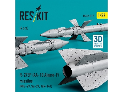 R-27ep (Aa-10 Alamo-f) Missiles (4 Pcs / 3d Printed) - zdjęcie 3