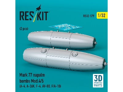 Mark 77 Napalm Bombs Mod.4/5 (2 Pcs / 3d Printed) - zdjęcie 1