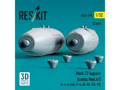 Mark 77 Napalm Bombs Mod.4/5 (2 Pcs / 3d Printed) - zdjęcie 2