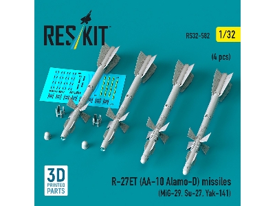 R-27et (Aa-10 Alamo-d) Missiles (4 Pcs / 3d Printed) - zdjęcie 1