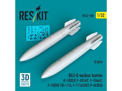 B43-0 Nuclear Bombs (2 Pcs / 3d Printed) - zdjęcie 1