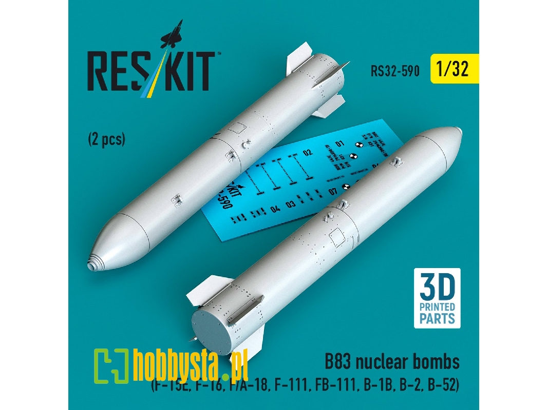 B83 Nuclear Bombs (2 Pcs / 3d Printed) - zdjęcie 1 B83 Nuclear Bombs (2 Pcs / 3d Printed) - zdjęcie 1