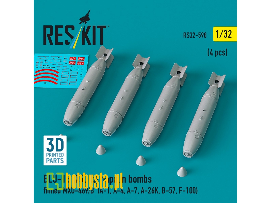 Blu-1b (750 Lb) Napalm Bombs Finned Mxu-469/B (4 Pcs / 3d Printed) - zdjęcie 1 Blu-1b (750 Lb) Napalm Bombs Finned Mxu-469/B (4 Pcs / 3d Printed) - zdjęcie 1
