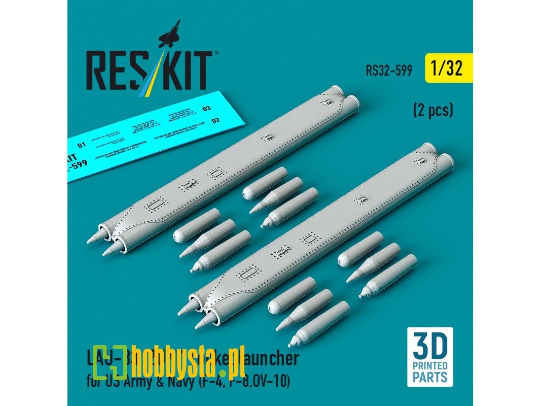 Lau-33 Zuni Rocket Launcher For Us Army & Navy (2 Pcs / 3d Printed) - zdjęcie 1 Lau-33 Zuni Rocket Launcher For Us Army & Navy (2 Pcs / 3d Printed) - zdjęcie 1