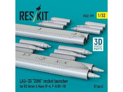 Lau-33 Zuni Rocket Launcher For Us Army & Navy (2 Pcs / 3d Printed) - zdjęcie 2