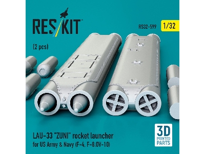 Lau-33 Zuni Rocket Launcher For Us Army & Navy (2 Pcs / 3d Printed) - zdjęcie 3