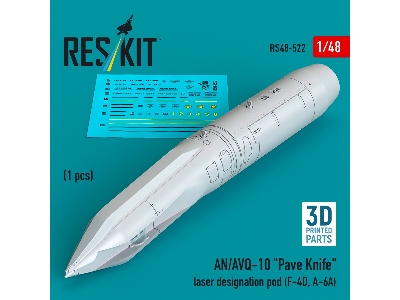 An/Avq-10 "pave Knife" Laser Designation Pod  (1 Piece / 3d Printed) - zdjęcie 1