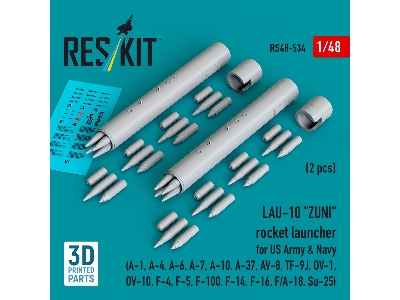 Lau-10 "zuni" Rocket Launcher For Us Army & Navy (2 Pcs / 3d Printed) - zdjęcie 1