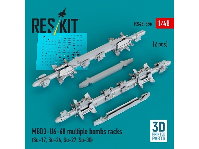 Mbd3-u6-68 Multiple Bombs Racks (2 Pcs / 3d Printed) - zdjęcie 1