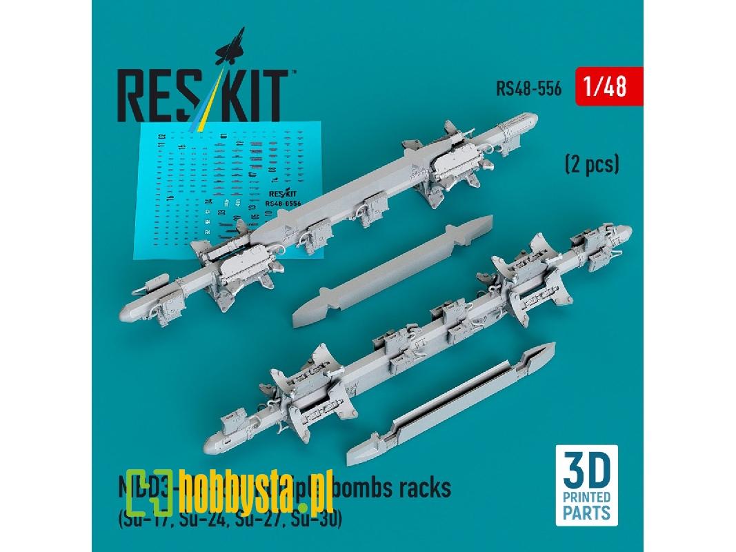 Mbd3-u6-68 Multiple Bombs Racks (2 Pcs / 3d Printed) - zdjęcie 1 Mbd3-u6-68 Multiple Bombs Racks (2 Pcs / 3d Printed) - zdjęcie 1