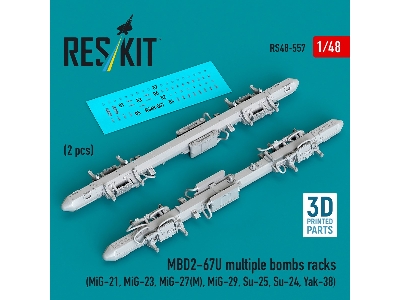 Mbd2-u6-67u Multiple Bombs Racks (2 Pcs / 3d Printed) - zdjęcie 1