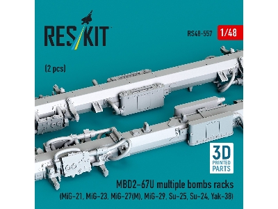 Mbd2-u6-67u Multiple Bombs Racks (2 Pcs / 3d Printed) - zdjęcie 2