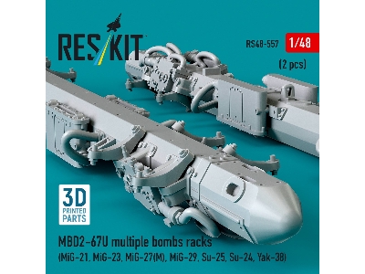 Mbd2-u6-67u Multiple Bombs Racks (2 Pcs / 3d Printed) - zdjęcie 3