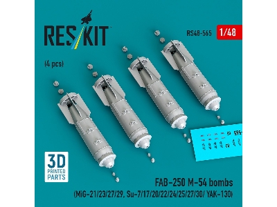 Fab-250 &#1052;-54 Bombs (4 Pcs / 3d Printed) - zdjęcie 1
