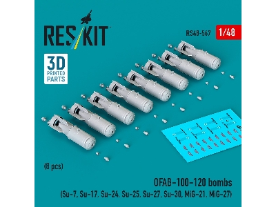 Ofab-100-120 Bombs (8 Pcs / 3d Printed) - zdjęcie 1