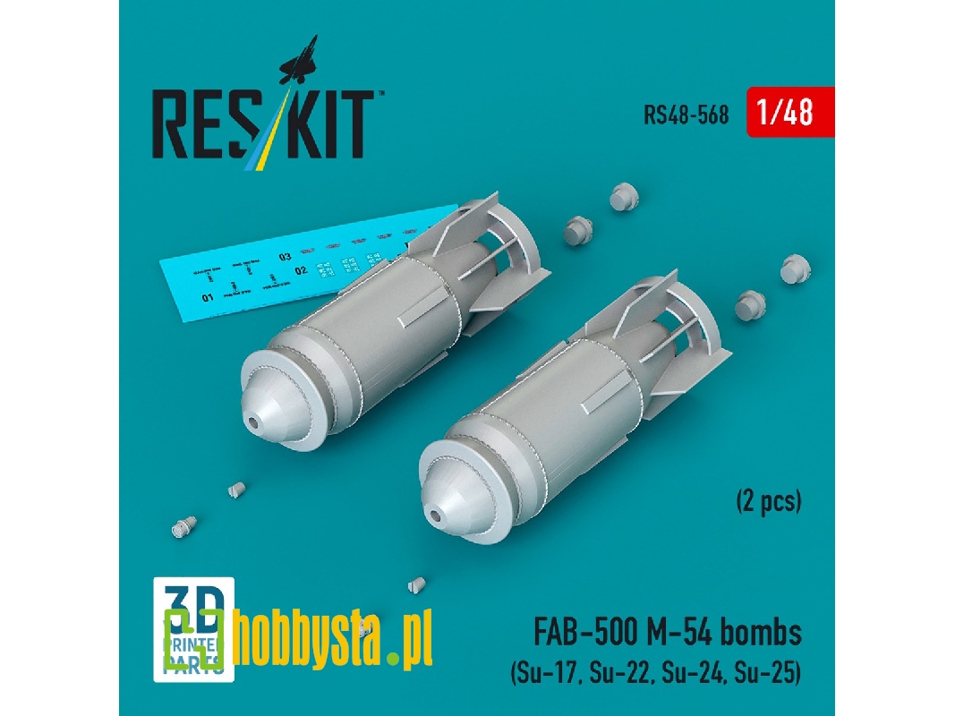 Fab-500 M-54 Bombs (2 Pcs / 3d Printed) - zdjęcie 1 Fab-500 M-54 Bombs (2 Pcs / 3d Printed) - zdjęcie 1