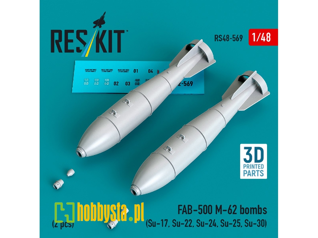 Fab-500 M-62 Bombs (2 Pcs / 3d Printed) - zdjęcie 1 Fab-500 M-62 Bombs (2 Pcs / 3d Printed) - zdjęcie 1