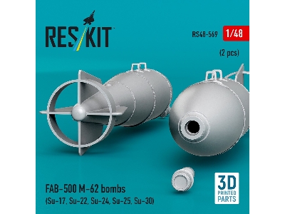 Fab-500 M-62 Bombs (2 Pcs / 3d Printed) - zdjęcie 3