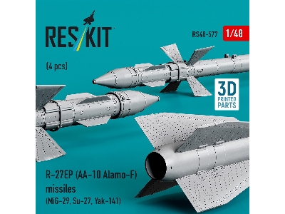 R-27ep (Aa-10 Alamo-f) Missiles (4 Pcs / 3d Printed) - zdjęcie 3