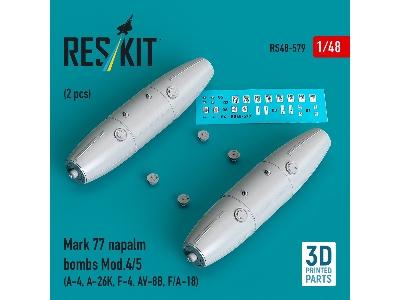Mark 77 Napalm Bombs Mod.4/5 (2 Pcs / 3d Printed) - zdjęcie 1