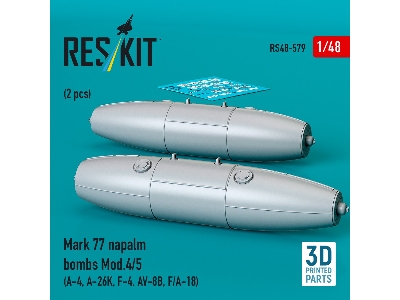 Mark 77 Napalm Bombs Mod.4/5 (2 Pcs / 3d Printed) - zdjęcie 2