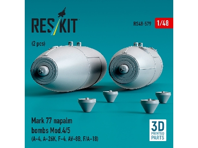 Mark 77 Napalm Bombs Mod.4/5 (2 Pcs / 3d Printed) - zdjęcie 3