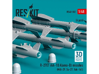 R-27et (Aa-10 Alamo-d) Missiles (4 Pcs / 3d Printed) - zdjęcie 2