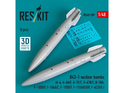 B43-1 Nuclear Bombs (2 Pcs / 3d Printed) - zdjęcie 1