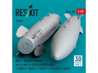 B43-1 Nuclear Bombs (2 Pcs / 3d Printed) - zdjęcie 3
