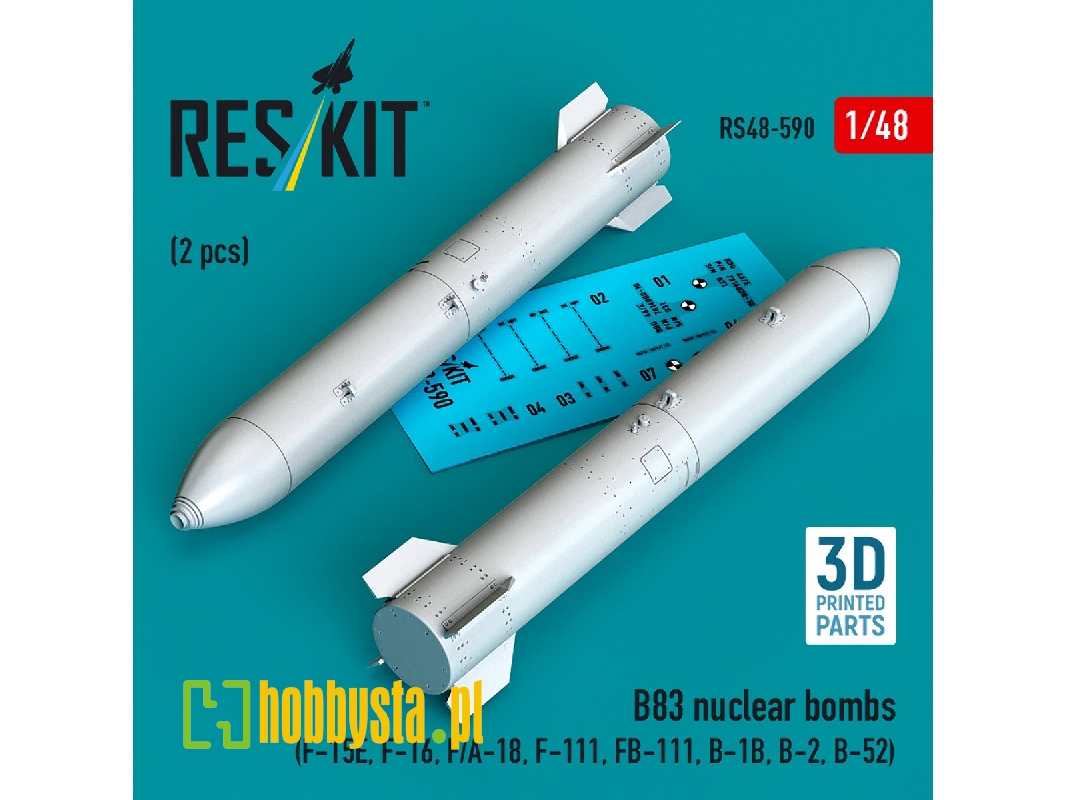 B83 Nuclear Bombs (2 Pcs / 3d Printed) - zdjęcie 1 B83 Nuclear Bombs (2 Pcs / 3d Printed) - zdjęcie 1