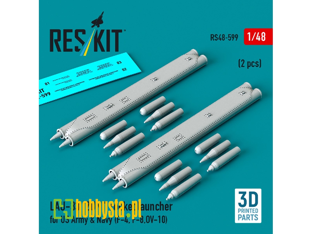 Lau-33 Zuni Rocket Launcher For Us Army & Navy (2 Pcs / 3d Printed) - zdjęcie 1 Lau-33 Zuni Rocket Launcher For Us Army & Navy (2 Pcs / 3d Printed) - zdjęcie 1