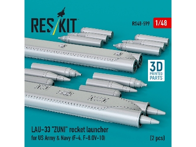 Lau-33 Zuni Rocket Launcher For Us Army & Navy (2 Pcs / 3d Printed) - zdjęcie 2