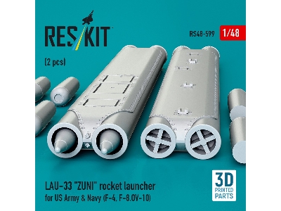 Lau-33 Zuni Rocket Launcher For Us Army & Navy (2 Pcs / 3d Printed) - zdjęcie 3