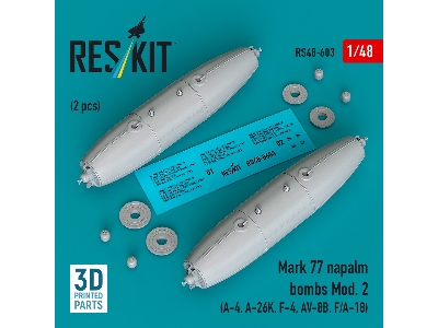 Mark 77 Napalm Bombs Mod.2 (2 Pcs / 3d Printed) - zdjęcie 1
