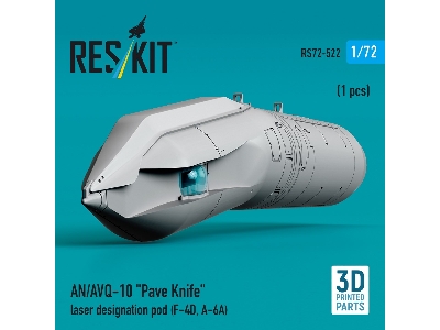 An/Avq-10 "pave Knife" Laser Designation Pod  (1 Piece / 3d Printed) - zdjęcie 3