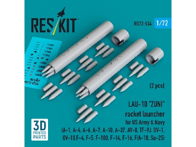 Lau-10 "zuni" Rocket Launcher For Us Army & Navy (2 Pcs / 3d Printed) - zdjęcie 1