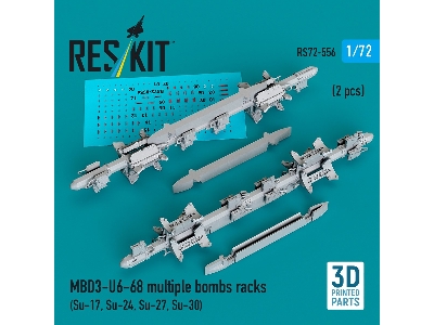 Mbd3-u6-68 Multiple Bombs Racks (2 Pcs / 3d Printed) - zdjęcie 1