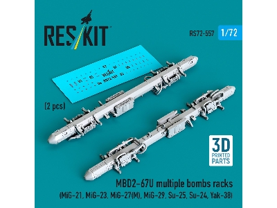Mbd2-u6-67u Multiple Bombs Racks (2 Pcs / 3d Printed) - zdjęcie 1