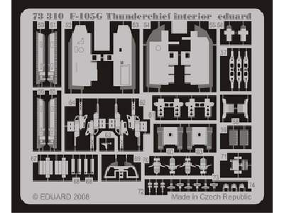  F-105G interior S. A. 1/72 - Trumpeter - blaszki - zdjęcie 1