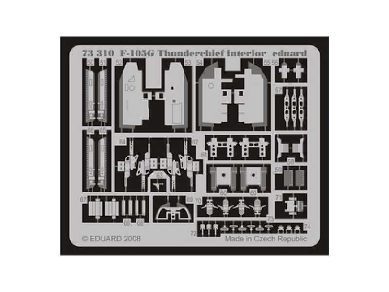  F-105G interior S. A. 1/72 - Trumpeter - blaszki - zdjęcie 1