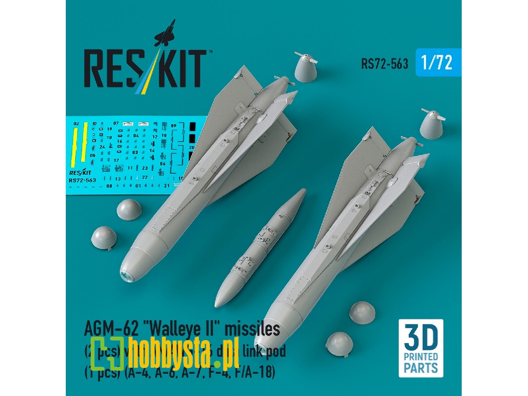 Agm-62 "walleye Ii" Missiles (2 Pcs) With An/Awg-16 Data Link Pod (1 Piece) - 3d Printed - zdjęcie 1 Agm-62 "walleye Ii" Missiles (2 Pcs) With An/Awg-16 Data Link Pod (1 Piece) - 3d Printed - zdjęcie 1