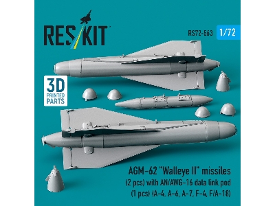 Agm-62 "walleye Ii" Missiles (2 Pcs) With An/Awg-16 Data Link Pod (1 Piece) - 3d Printed - zdjęcie 2