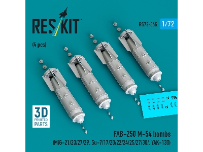 Fab-250 &#1052;-54 Bombs (4 Pcs / 3d Printed) - zdjęcie 1
