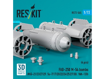 Fab-250 &#1052;-54 Bombs (4 Pcs / 3d Printed) - zdjęcie 3