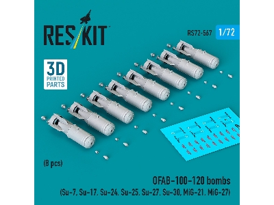 Ofab-100-120 Bombs (8 Pcs / 3d Printed) - zdjęcie 1