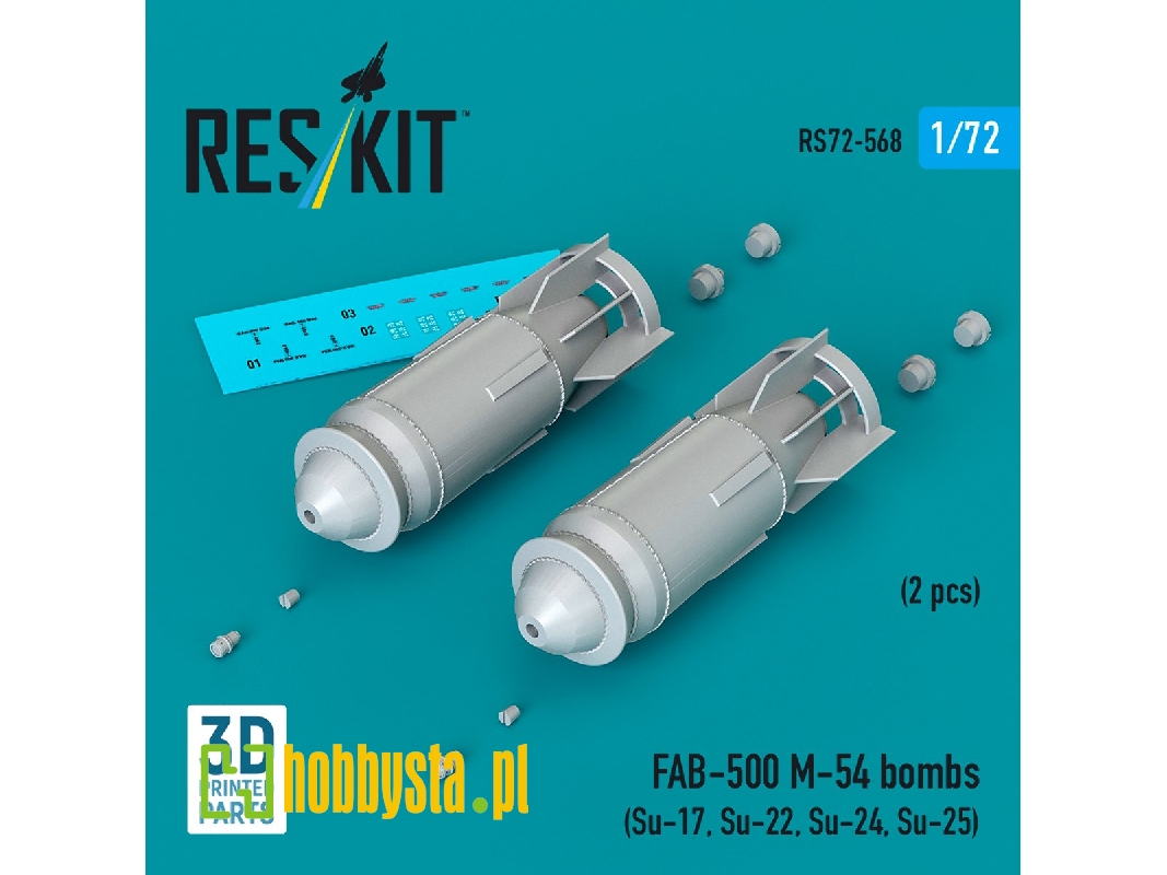 Fab-500 M-54 Bombs (2 Pcs / 3d Printed) - zdjęcie 1
