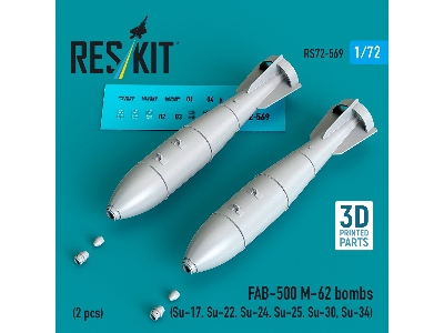 Fab-500 M-62 Bombs (2 Pcs / 3d Printed) - zdjęcie 1
