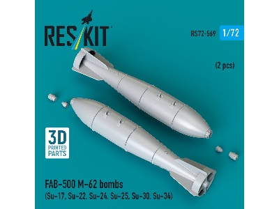 Fab-500 M-62 Bombs (2 Pcs / 3d Printed) - zdjęcie 2