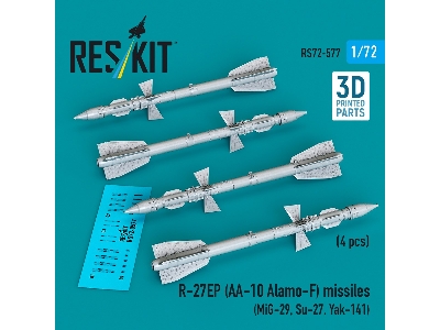 R-27ep (Aa-10 Alamo-f) Missiles (4 Pcs / 3d Printed) - zdjęcie 1