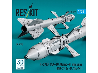 R-27ep (Aa-10 Alamo-f) Missiles (4 Pcs / 3d Printed) - zdjęcie 3